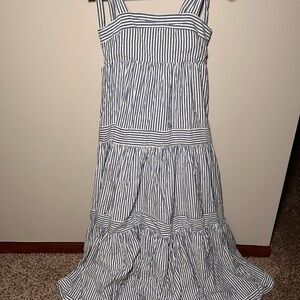By Together Navy and White Striped Maxi Dress